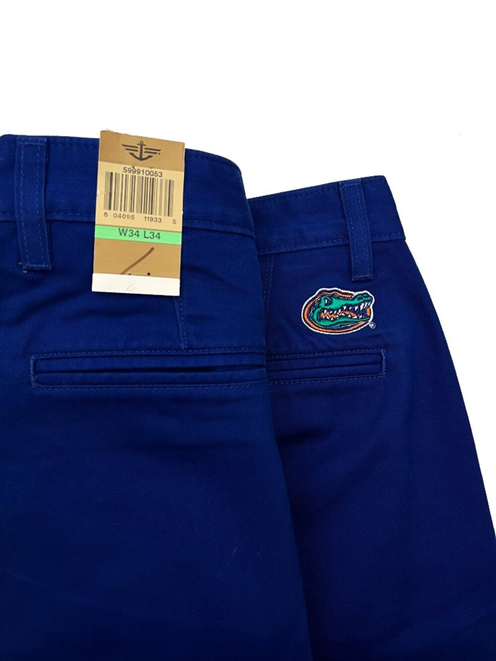 Dockers NEW NWT Florida Gators Blue Chino Pants Mens 34 x 34 Slim Tapered Fit - Picture 4 of 4